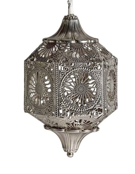 Lámpara de techo metal calado