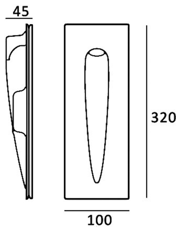 Aplique de empotrar pintable
