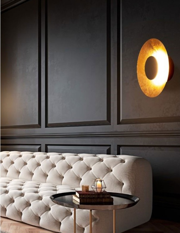 Aplique Orión negro/oro