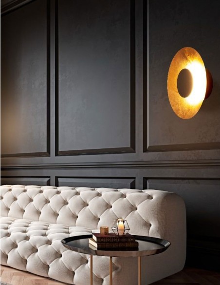 Aplique Orión negro/oro