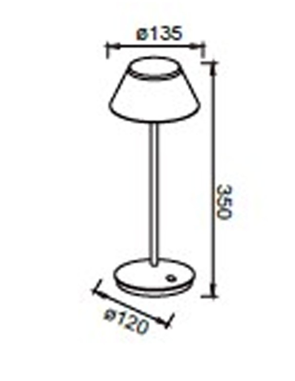 Sobremesa luz dimable exterior