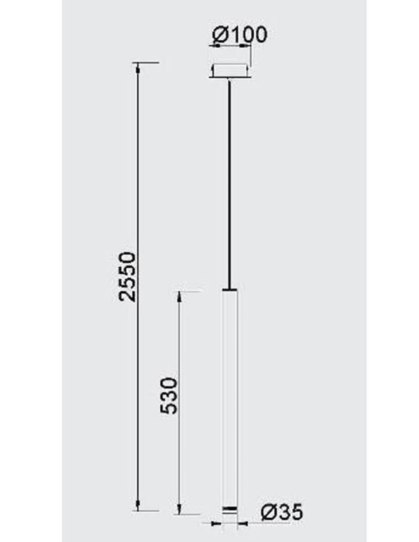 Lámpara colgante led Cala oro