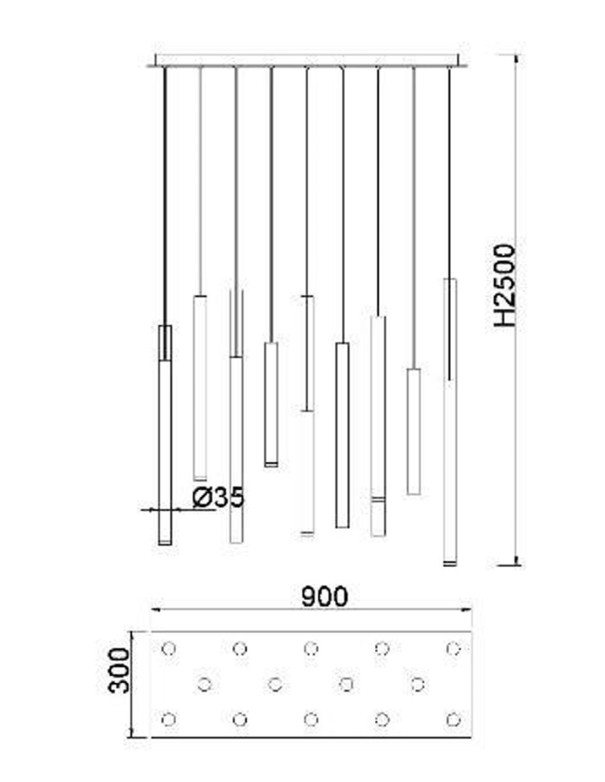 Lámpara Mantra rectangular