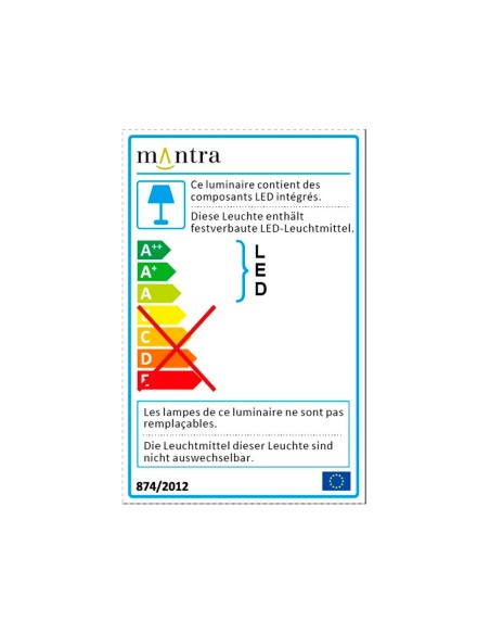 Mantra Cala Aplique de Pared Blanco