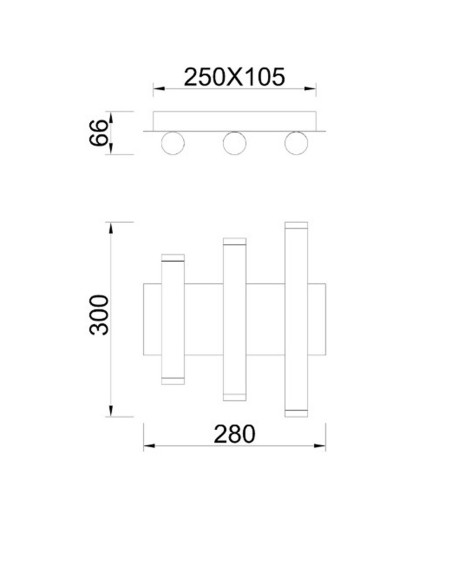 Mantra Cala Aplique de Pared Negro