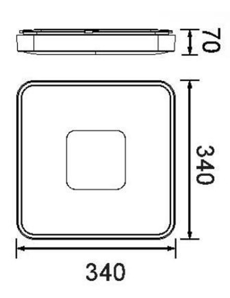 Plafón Coin dimable con temperatura de color
