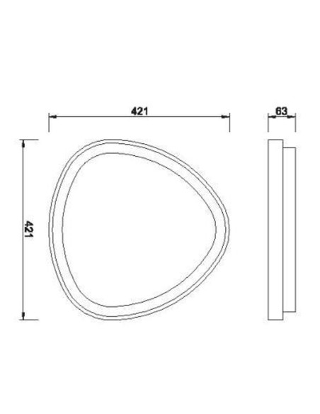 Plafón Mantra dorado con mando a distancia