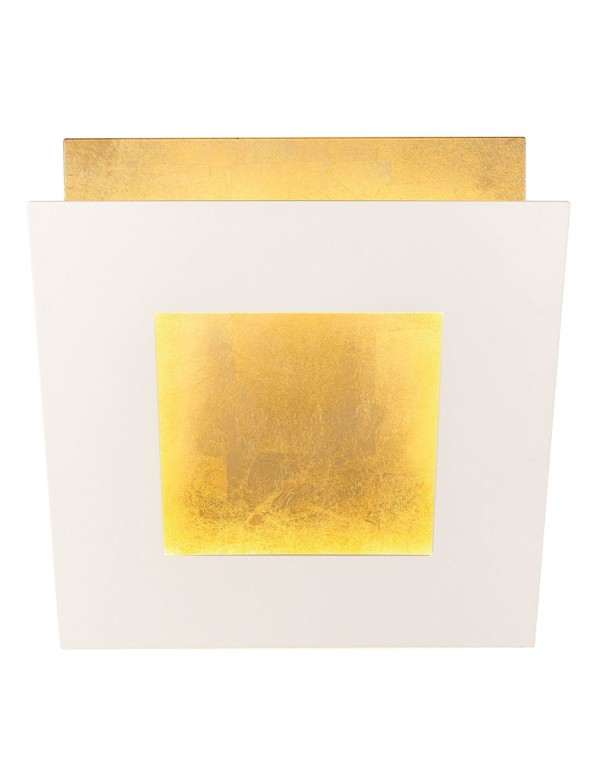 Mantra Dalia Aplique Blanco Oro 22 cm