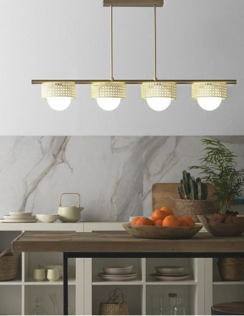 Lámpara Becca lineal 4 luces