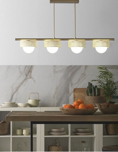 Lámpara Becca lineal 4 luces