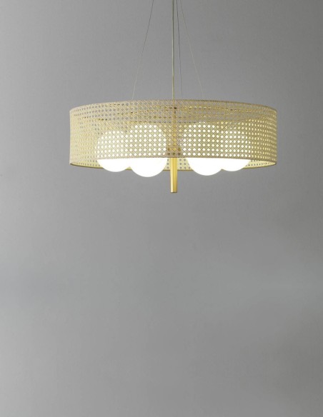 Becca de Anperbar, lámpara de metal y rejilla