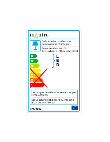 Mantra Dalia Plafón Blanco Oro Orientable