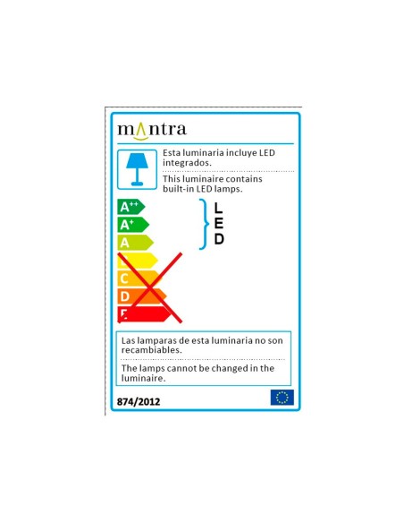 Mantra Himalaya Plafón Blanco 63 cm