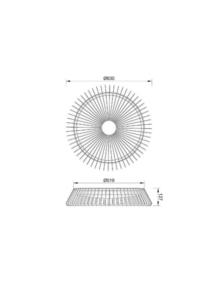 Mantra Himalaya Plafón Madera 63 cm