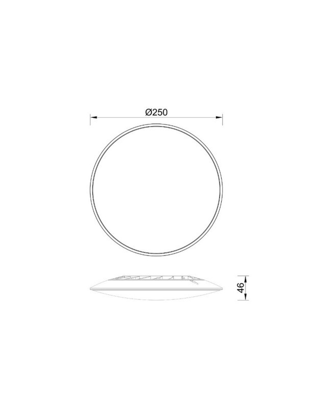 Mantra Slim Plafón 25 cm 3000K