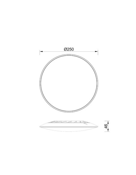 Mantra Slim Plafón 25 cm 3000K