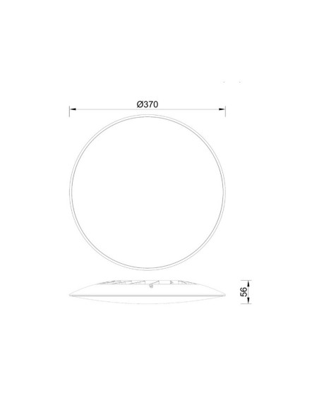 Mantra Slim Plafón 37 cm 3000K