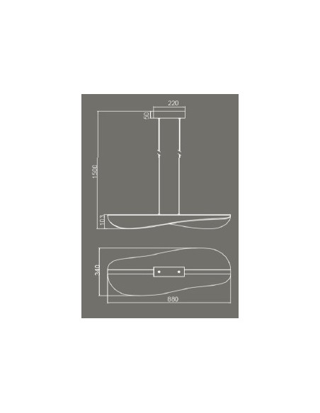 Mantra Bianca Lámpara Dimable de Techo 50W