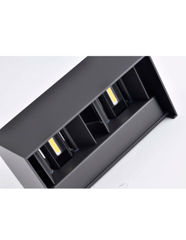 Davos Doble Aplique Exterior Negro 4000K