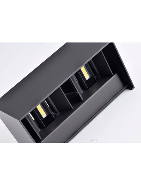 Davos Doble Aplique Exterior Negro 4000K