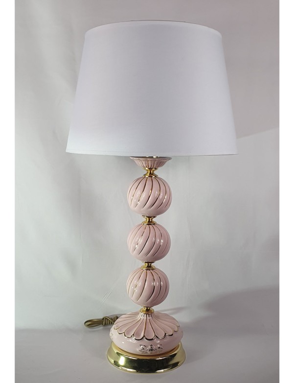 Lámpara Sobremesa Altas con Cerámica Rosa Oro