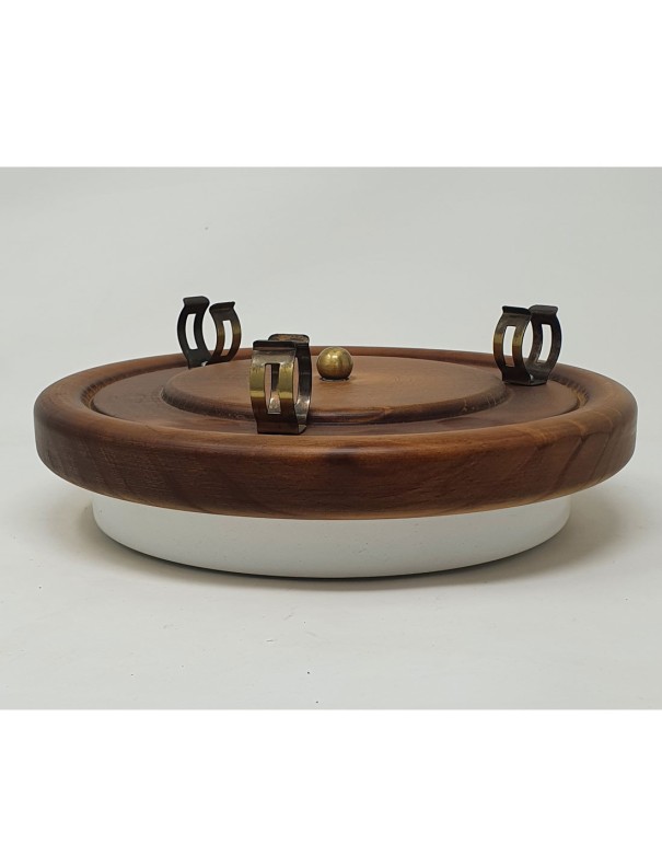 Plafón fluorescente nogal