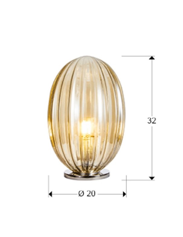 Lámpara para mesita con bombilla led dimable