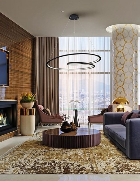 Looping, lámpara de techo grande led