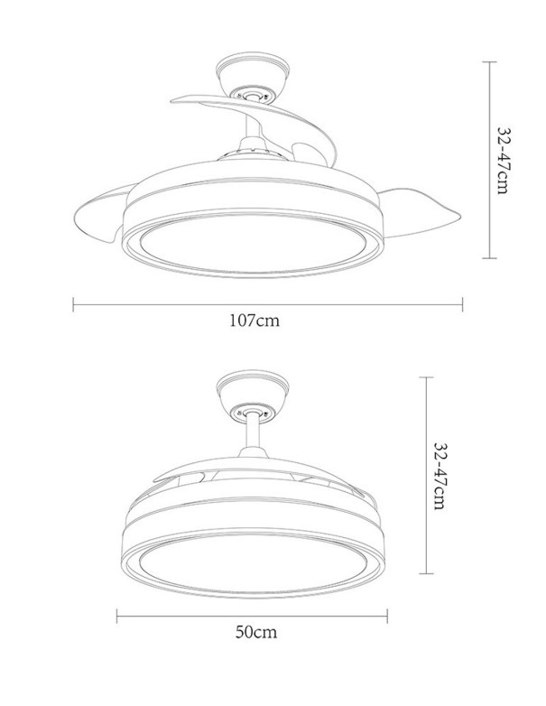 Saldo ventiladores de techo retráctiles