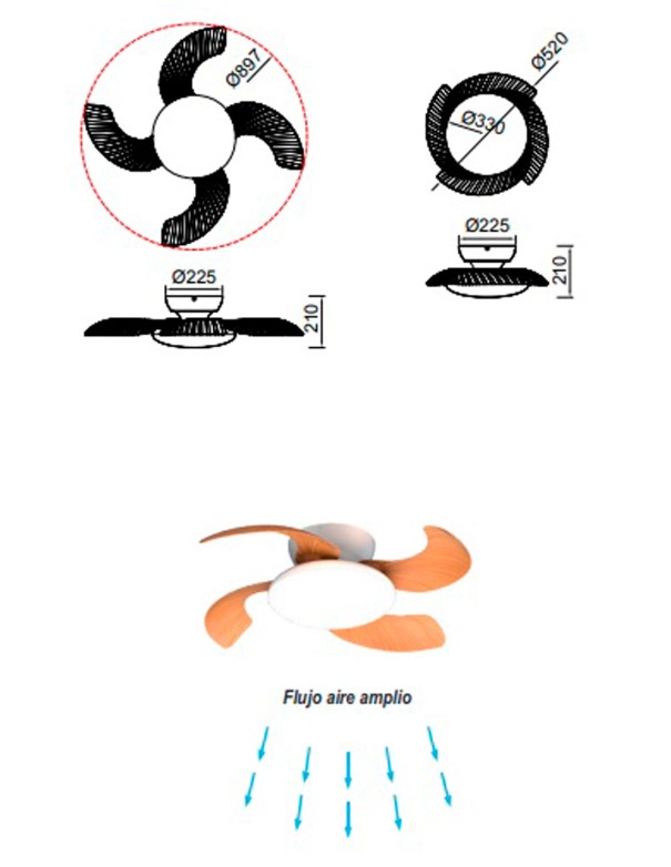 Aloha Mantra Ventilador Blanco