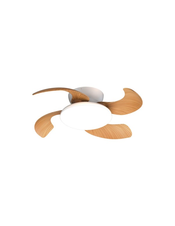 Aloha Mantra Ventilador Madera y Blanco