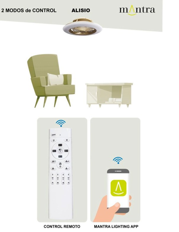 Alisio Mantra Ventilador Negro