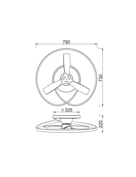 Ocean Mantra Ventilador Blanco