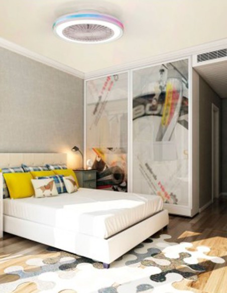 Gamer Mantra Ventilador Blanco RGB