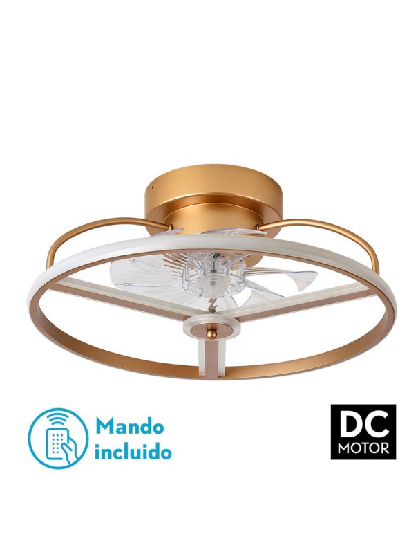 bora ventilador dorado