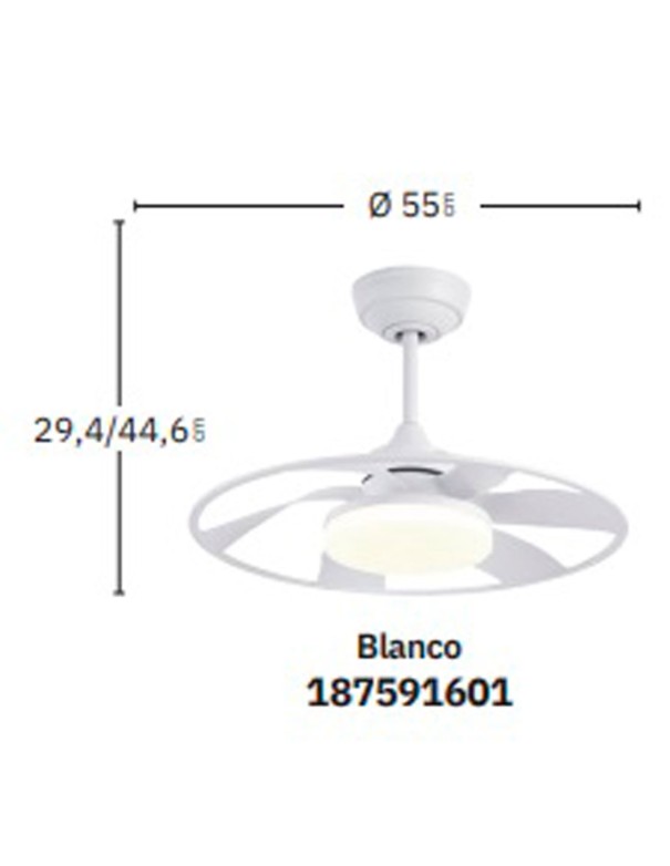 Ventilador de Techo Pequeño Blanco