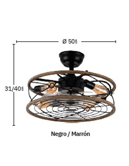 Ventilador Techo Rústico