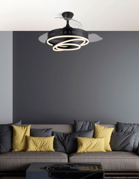 Ventilador de Techo con Aros Led Orientables