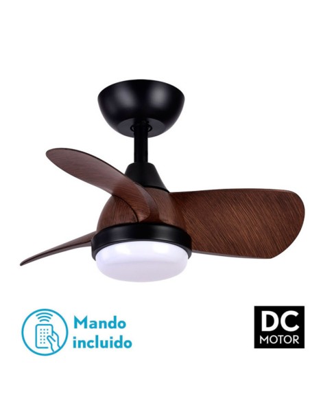 Fabrilamp Ventilador Pequeño Negro Marrón