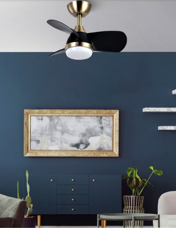 Pirdo Fabrilamp Ventilador Negro Oro