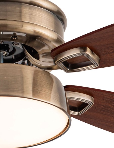 Fabrilamp Ventilador Aspas Reversibles Nogal Roble