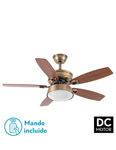 Fabrilamp Ventilador Aspas Reversibles Nogal Roble