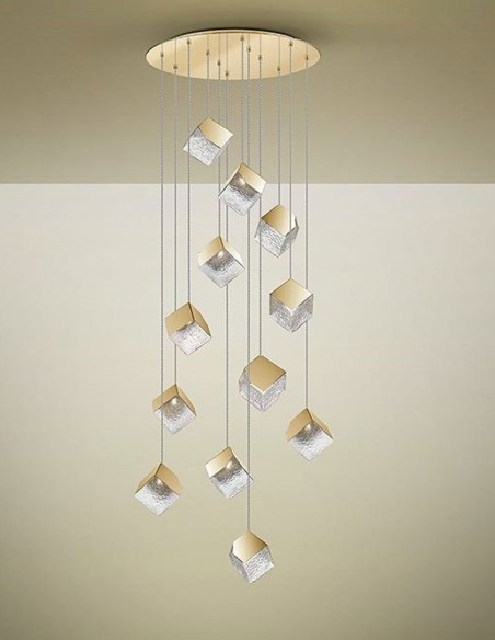 Lámpara de techo gran formato Priscila oro