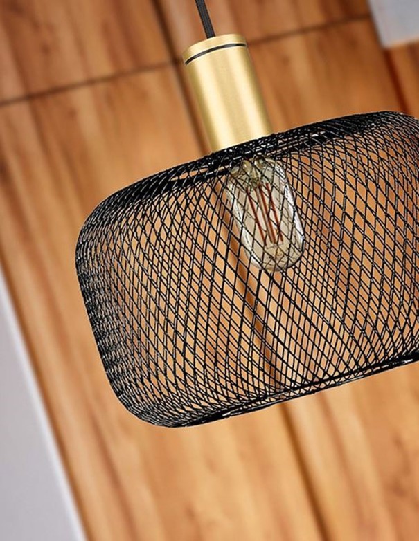 Lámpara Osiris con montura dorada