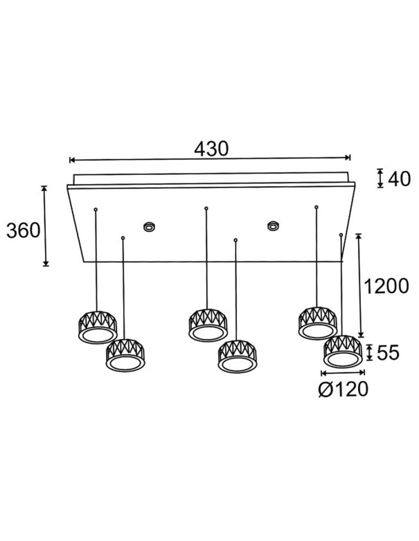 Lámpara rectangular led 4000k