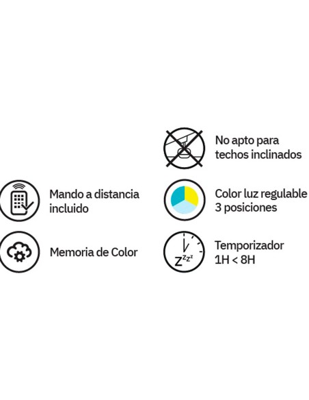 Natasha Fabrilamp Ventilador Blanco Haya