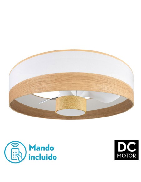 ventilador olga madera clara