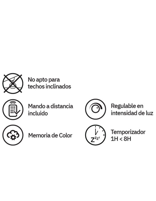 Anuska Ventilador de Techo Blanco Oro