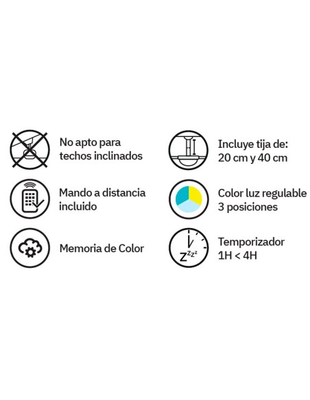 Chom Fabrilamp Ventilador de Techo Pequeño