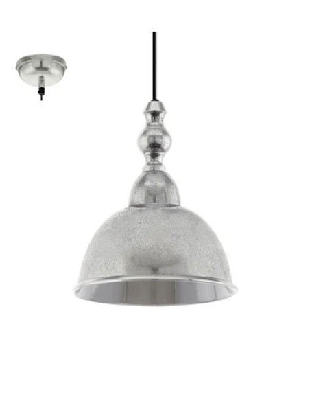 Lámpara Diseño Industrial Acero Níquel